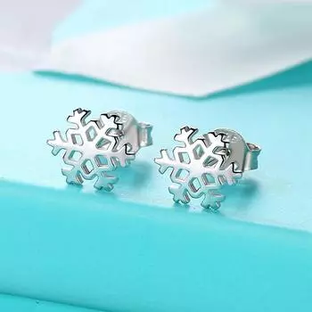Серьги-снежинки женские Mori Ice Flower Ухо Бижутерия Свежий Цветок Личность Милые Аксессуары