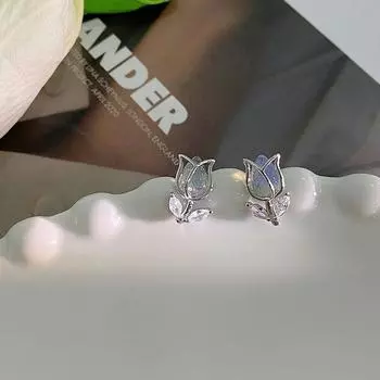 Серьги Sweet Tulip, супер фея, цветочные серьги, легкие, роскошные, высококачественные серьги для женщин, Niche Sense