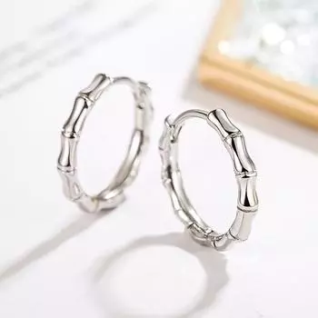 Серьги в форме бамбука для женщин, простые, холодные, милые, изящные, модные, в стиле меньшинств, индивидуальные серьги для темперамента