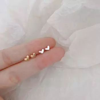 Серьги в форме персикового сердца для женщин: Милые, сладкие, модные корейские аксессуары серебряный
