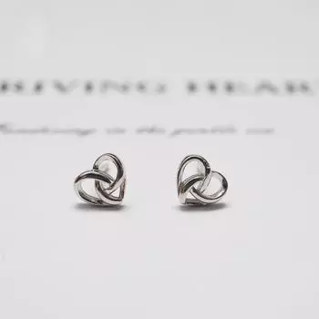 Серьги в форме сердца Simple Line для женщин, корейский стиль, ушки в форме сердца, новые модные серьги