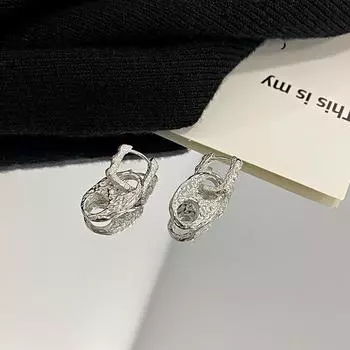 Серьги в форме свиного носа Niche Design Heavy Industry Light Luxury Fashion Personality Красивые серьги Серьги