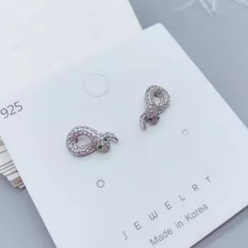 Серьги в корейском стиле, женственные, простые и универсальные, новые, модные, в форме змеи, милые и холодные серьги