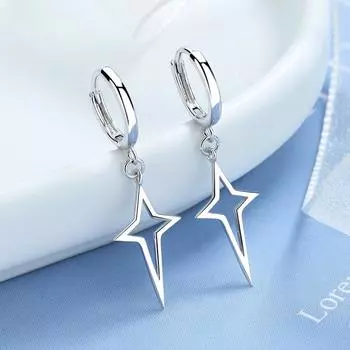 Серьги женские полые из стерлингового серебра S925, креативные серьги-кресты XINGX, серьги-гвоздики в стиле «модная геометрия» 925