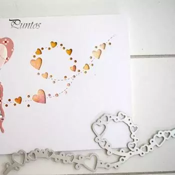 Сердце кружево металлический трафарет DIY скрапбукинг альбом карты изготовления декора