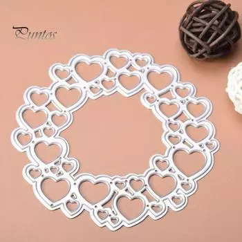 Сердце металлический трафарет трафареты DIY скрапбукинг тиснение бумажные карты ремесла серебряный