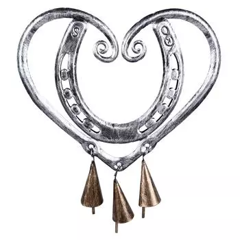 Сердце Windchime украшение настенное подвесное украшение Windchime подкова Love Window Decor для помещения