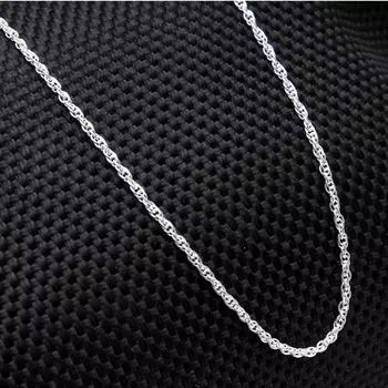 Серебряная цепочка, цепочка с закрученными звеньями, стерлинговое серебро 925 пробы, подарки для нее, эффектные украшения, доступны все размеры 18 Inch серебряный