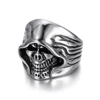 Серебряное кольцо S925 ebay панк личность смерть идет кольцо с черепом модное мужское кольцо 7