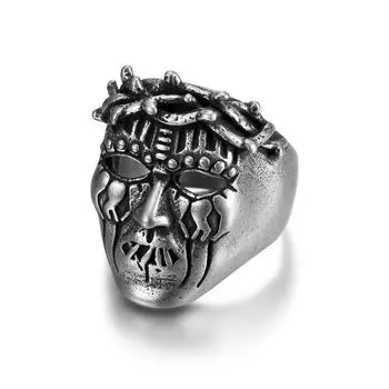 Серебряное кольцо S925 с цветочным черепом 7