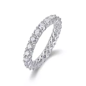 Серебряное кольцо S925 с розой, кольцо с муассанитом Beauty 5
