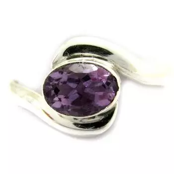 Серебряное кольцо с аметистом Fusion