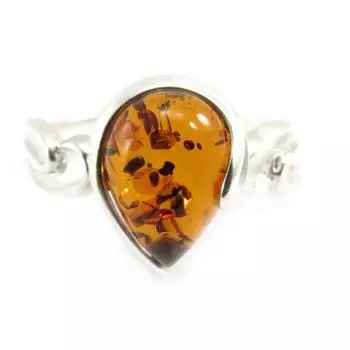 Серебряное кольцо с янтарем Inspiration