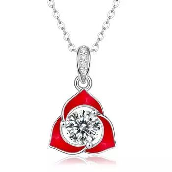 Серебряное ожерелье Bague Ringen S925 с медальоном из муассанита 1 карат, подвеска с теплой эмалью, цепочка на ключицу, ювелирные изделия Nude Cargo алмаз