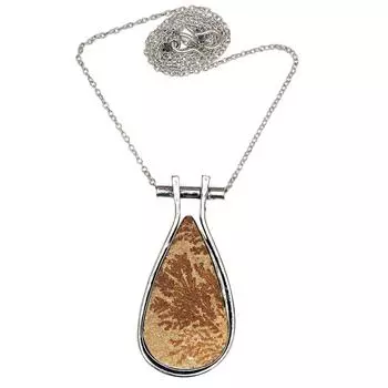 Серебряное ожерелье ручной работы с драгоценными камнями Dendritic Drusy на День матери 20 дюймов