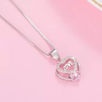 Серебряное ожерелье S925 Love, женское ожерелье в форме сердца с подвеской Love Match Clavicle Chain Accessories 925