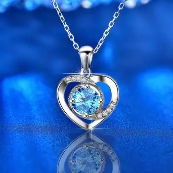 Серебряное ожерелье S925, ожерелье в форме любви, подвесной светильник из циркония, роскошный нишевый дизайн, подарок девушке на день рождения, цепочка на ключицу