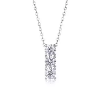 Серебряное ожерелье S925 с подвеской из муассанита, цепочка на ключицу, серебряные украшения в наличии