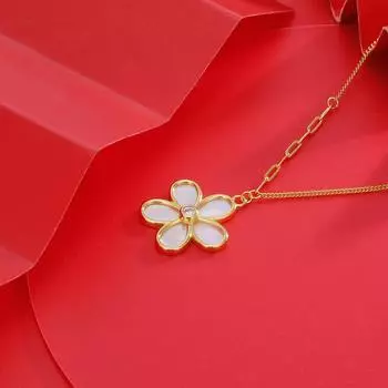 Серебряное ожерелье с цветком рябчика S925, женское ожерелье с пятилепестковым цветком, нишевая высококачественная цепочка на ключицу в виде цветка солнца, серебряные ювелирные изделия 925 silver золотой