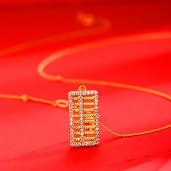 Серебряное ожерелье «Счеты» для девочек, премиальное универсальное желтое золото, желанная подвеска «Счеты», серебряные ювелирные изделия, мода 925 Silver