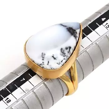 Серебряные украшения ручной работы с дендритовым опалом 6