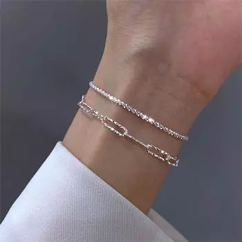 Серебряный браслет S925, ослепительная галактическая цепочка для женщин, сверкающий холодный стиль, индивидуальный браслет для дыхания ребенка для женщин