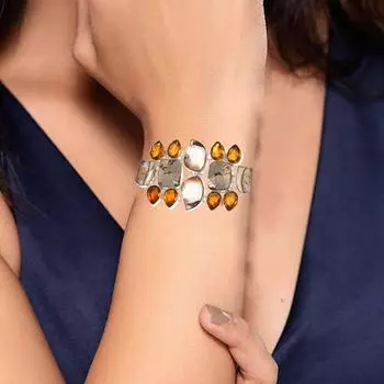 Серебряный браслет с драгоценным камнем Wild Horse Jasper Jasper 11,00 CTW