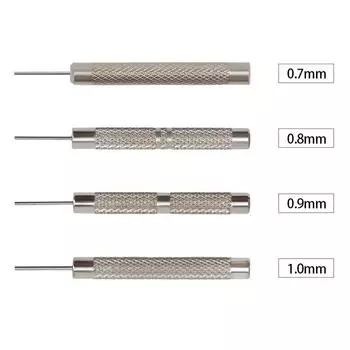 Серебряный пробойник для ремонта часов 0,7-1,0 мм 10 шт. 0.7mm