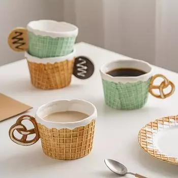 Серия Creative Biscuit Керамическая посуда Бытовые закуски Десерт Торт Тарелка Офисная кофейная чашка Кружка OTHER