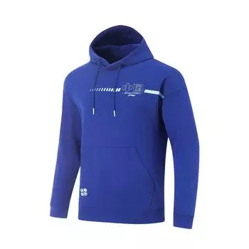 Серия для настольного тенниса Li Ning Толстовка с капюшоном с надписью Мягкая Удобная Дышащая Универсальная Свободная Толстовка Унисекс Мечтательно-голубая AWDVF91-1 S