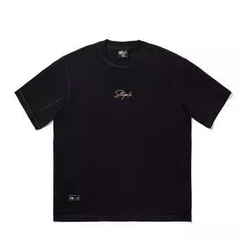 Серия коллабораций Li Ning X Staple Футболка с круглым вырезом и надписью, удобная, дышащая, универсальная, с коротким рукавом, мужская, черная AHSV717-3 XL