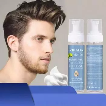 Set Foam Mousse 200 мл, улучшение свежести, контрольное масло, увлажнение, стойкий гель для волос, пузырьковый эластин белый
