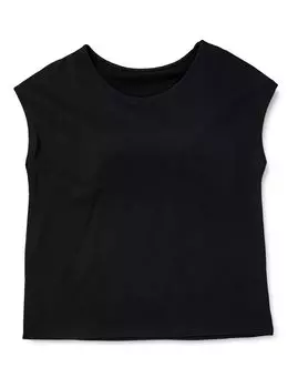 set for black LL [Fukusuke] T-shirt 1-piece women, (bust (chest measurement) 93-101cm)