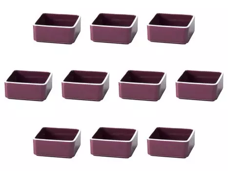 Set of 10 Purple Tea Bag Boxes x x Western Tableware by Setomonohonpo [8.2 8.2 3.5 cm]
