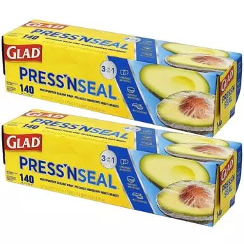 Set of 2 GLAD Seal Wrap Multipurpose Food Preservation Wrap 140 x Press n (30cm 43.4m)