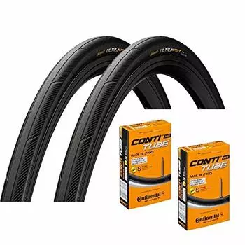 Set of 2 tires and tubes Continental UltraSport3 Ultra Sport 3 style [item] (700x25C-Presta 60mm)