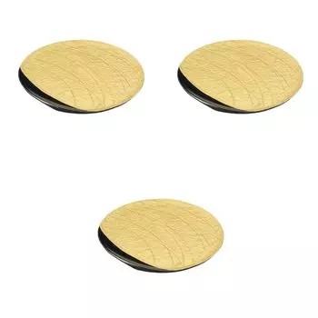 Set of 3 harvest moon plates x Round plate Setomonohonpo Gold-painted 6.0 [17.6 1.7 cm] (small)