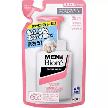 [Set of 3] Men s Biore Foam Type Facial Cleanser Deep Moist Refill 130ml