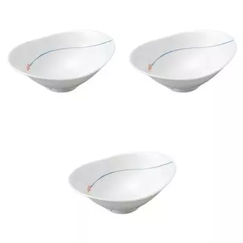 Set of 3 Oval Small Bowls x 12 x Arita Ware Bowls by Setomonohonpo [16 5.5 cm] Medium-sized