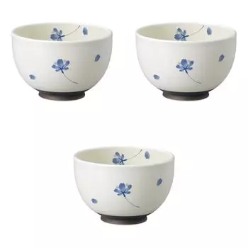 Set of 3 Sakura no Mai Kagaru Okonomiyaki Bowls x Arita Setomonohonpo (Blue) [13 8.5cm] Multi-purpose bowls, ware, синий