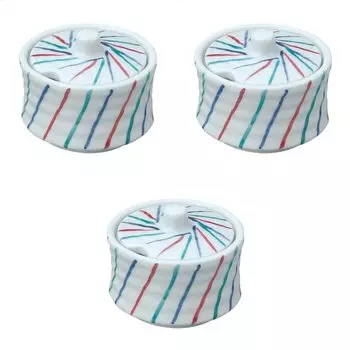 Set of 3 Tokusa Mustard Containers x 5 Condiment Containers Setomonohonpo Old-dyed Three-color [6.5 cm]