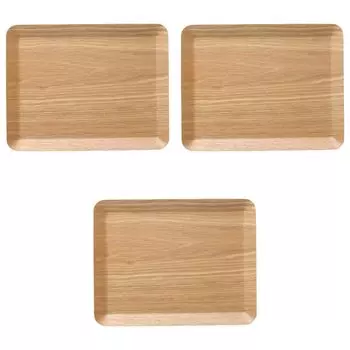 Set of 3 Willow Wood Rectangular 18cm Trays x 14 x Wooden Trays Made in China Setomonohonpo [18 1cm]