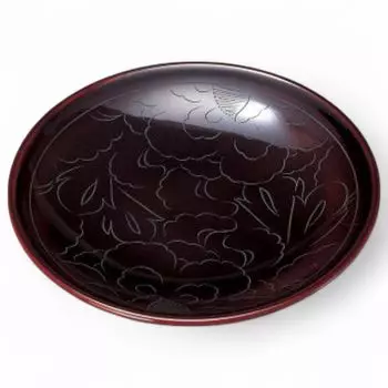 Set of 5 Lacquerware Made in Japan J-kitchens Hand-painted Plates, PID-530506,