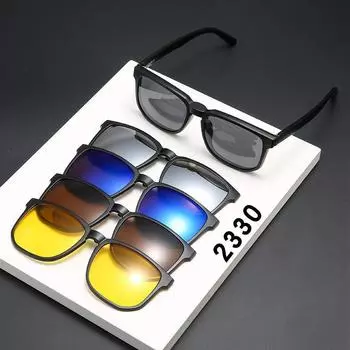 Set Of Glasses, Lenses, Sunglasses, Women S Polarized Sunglasses, Men S Sunglasses 2330 PC material rack