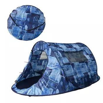 set up in 5 denim for water pressure UV easy breathable for disaster compact fixed support rod with pegs One-touch tent, seconds, pattern, one-touch
