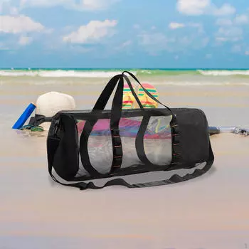 Сетчатая дорожная сумка-мешок для мужчин и женщин на молнии Clouse Dive Bags Большая вместимость Travel Training чёрный