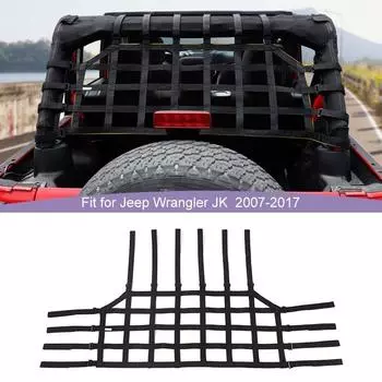 Сетчатая грузовая сетка Багажная сетка для Jeep Wrangler JK JKU 2007-2017 4-дверная версия 1 шт. Черный чёрный