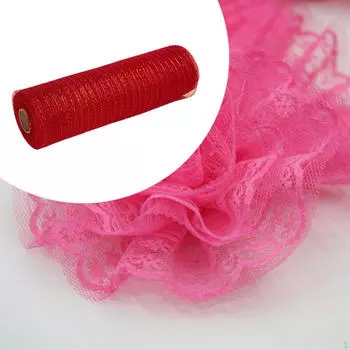 Сетчатая лента 10 дюймов 10 ярдов DIY Декор Декоративная вечеринка Рождественский рулон для венка на день рождения красный