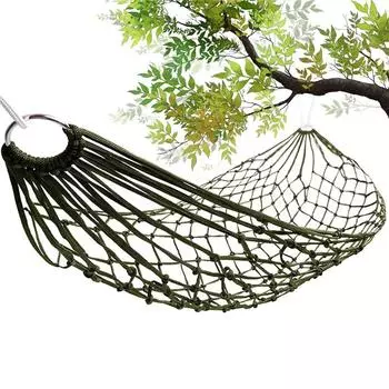 Сетчатые гамаки из веревки для улицы, гамак для сна из нейлона для кемпинга, гамак с большим пределом веса, качели из сетчатого гамака, большие гамаки для улицы из нейлона синий