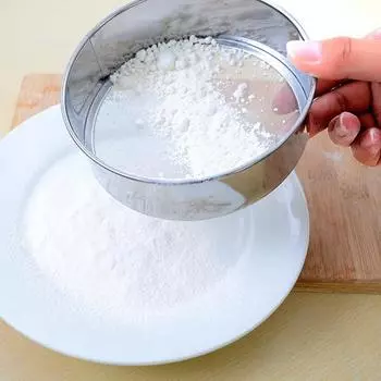 Сетка для просеивания муки, сито, сито для выпечки, кухонный инструмент серебряный